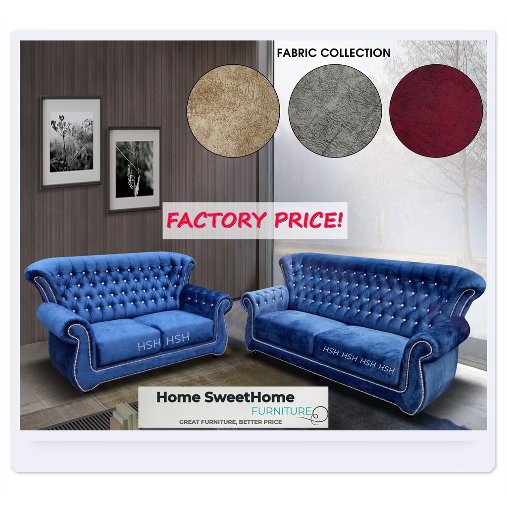 [Free Delivery] Fabric Sofa 1 2 3 Seaters Sets High Quality Sofa Set