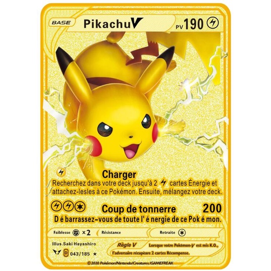 Pokemon French Metal English Card Game Anime Battle Card Gold Charizard Pikachu Collection Card Action Figure Model Child Toy Shopee Malaysia