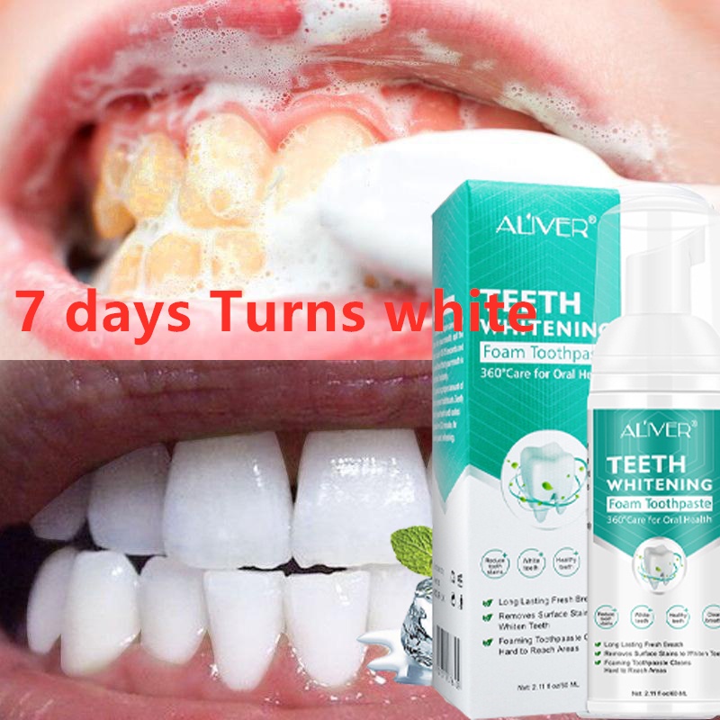 Whitening Teeth Mousse Tooth Fresh Breath Whitening Foam Toothpast Oral Care remove tartar smoke