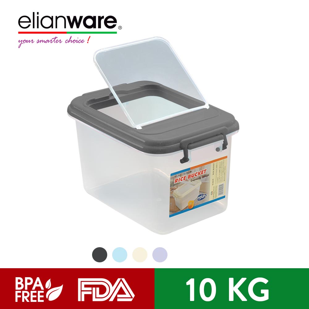 Elianware High Quality BPA Free Rice Dispenser Food Storage Container Box (10kg)