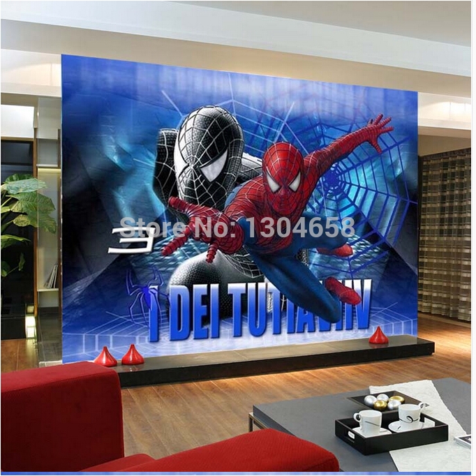 3D animation Spiderman cartoon children bedroom wallpaper,living room tv  wall bedroom mural | Shopee Malaysia