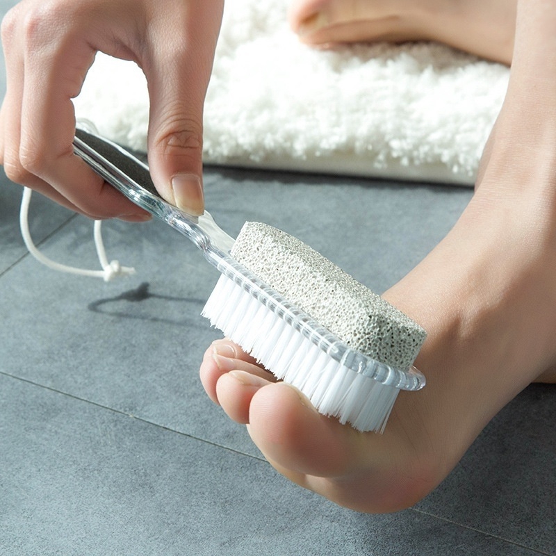 Four in one Multifunction Foot stone Heel pedicure Foot brush Household  pumice Skeleton board | Shopee Malaysia