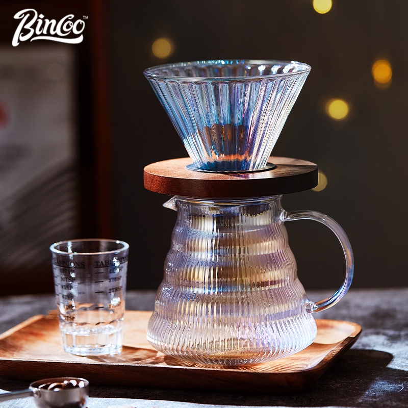 BINCOO Coffee Filter Cup Colorful Handbrewed Coffee Pot Sharing Pot