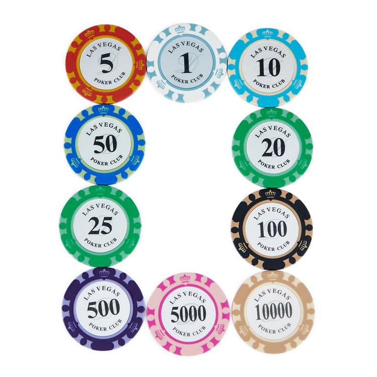 Purpose Versatile Poker Chip Numbers (Pap poker) Crown Series + Las Vegas High Quality Plastic PK 8 Multi Have