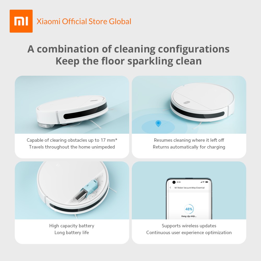 Xiaomi Mi Robot Vacuum-Mop Essential [1 Year Local Official Warranty] |  Shopee Malaysia