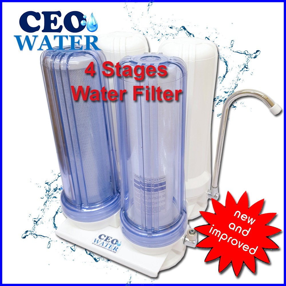 CEO Water 4 Stages Housing Tabletop Filtration System Direct Drinking