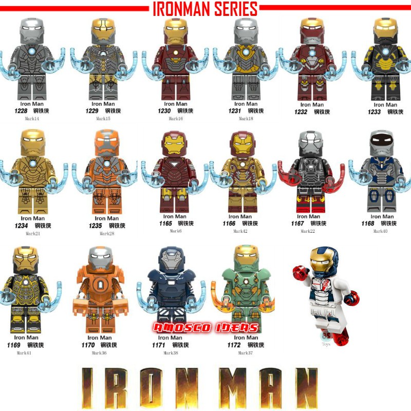 X0254 X0246 IRONMAN MINIFIGURES DC0227 XH1228 1229 1230 1231 1232 1233 ...