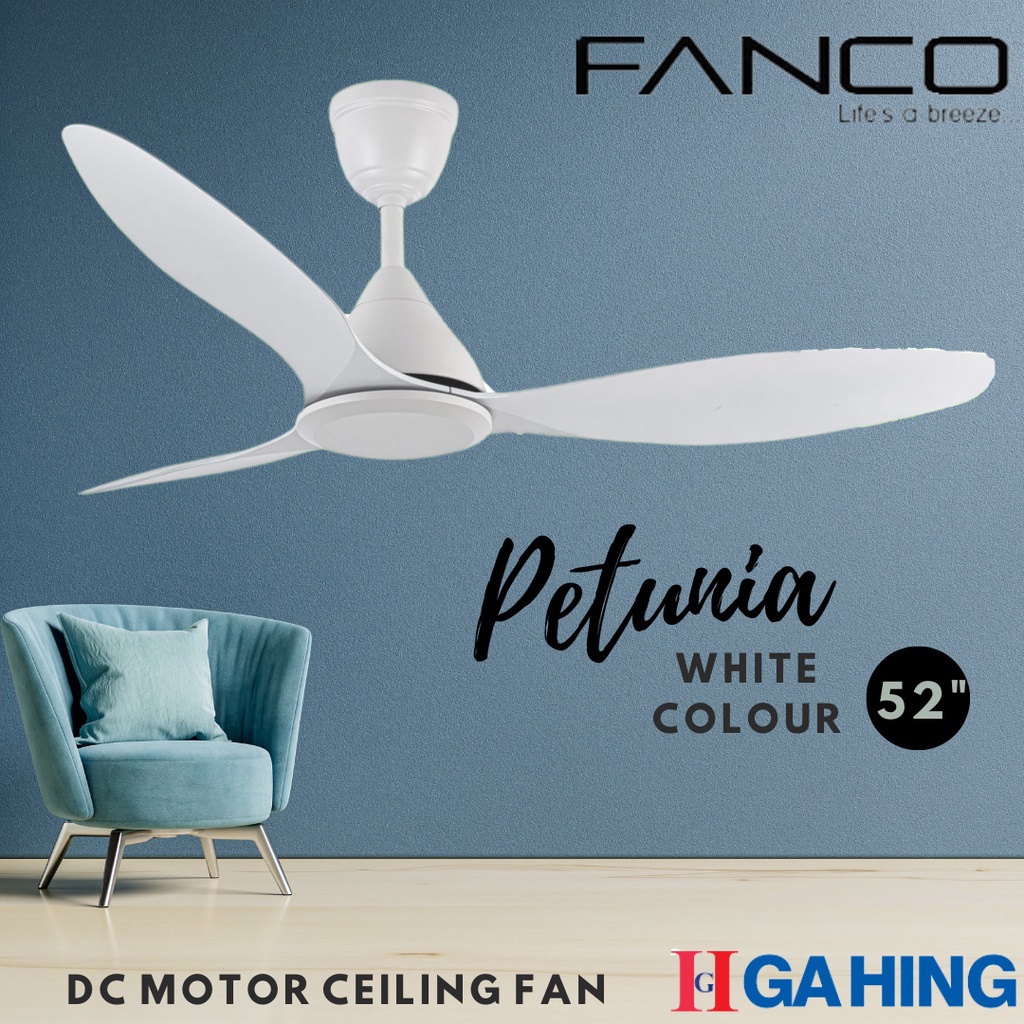 FANCO Petunia DC Motor Ceiling Fan 52 inch/ kipas hiasan / syiling fan