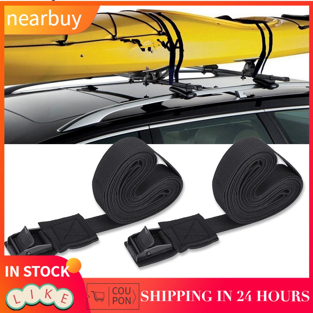 [IN STOCK]Block Surfboard Tie Down Straps Auto Car Roof Rack Strap Surf Rax Ski Sup Kayak