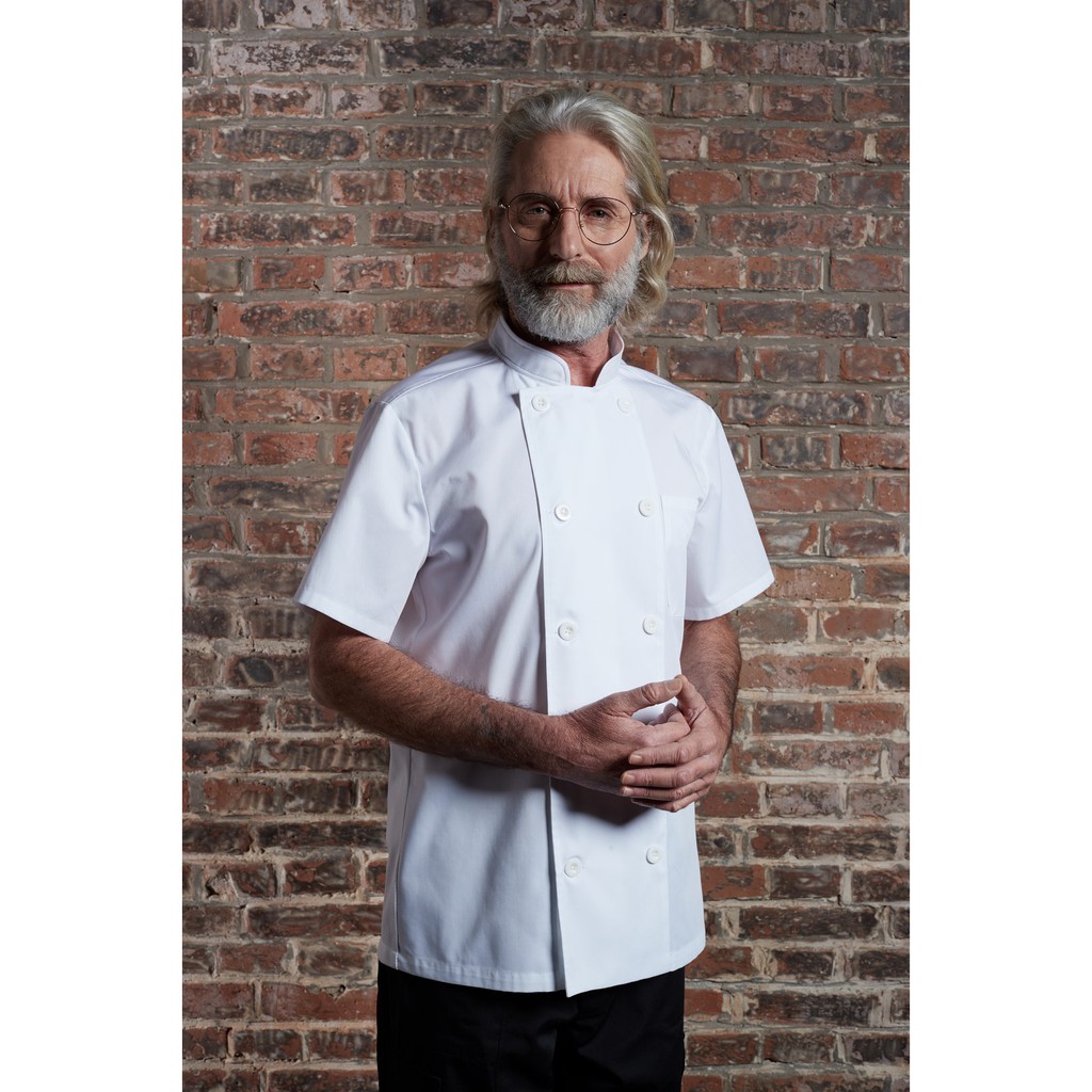 Chef Short Sleeve Unisex Classic Double-Breasted Coat Jacket