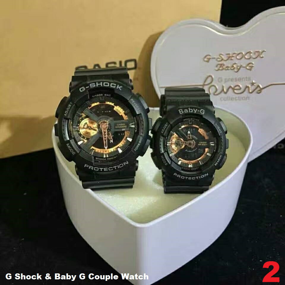 g shock and baby g couple watch