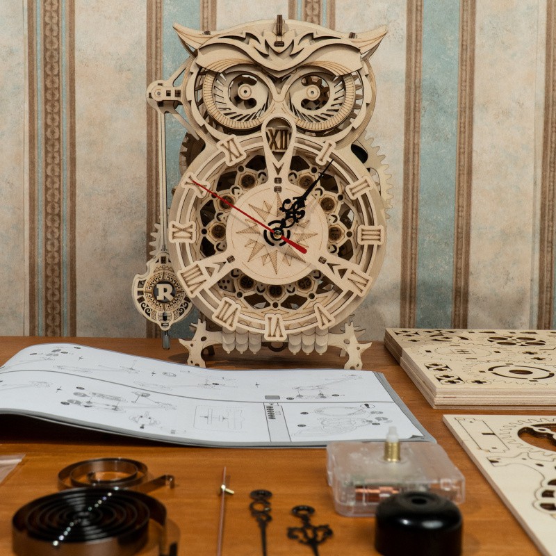 robotime owl clock