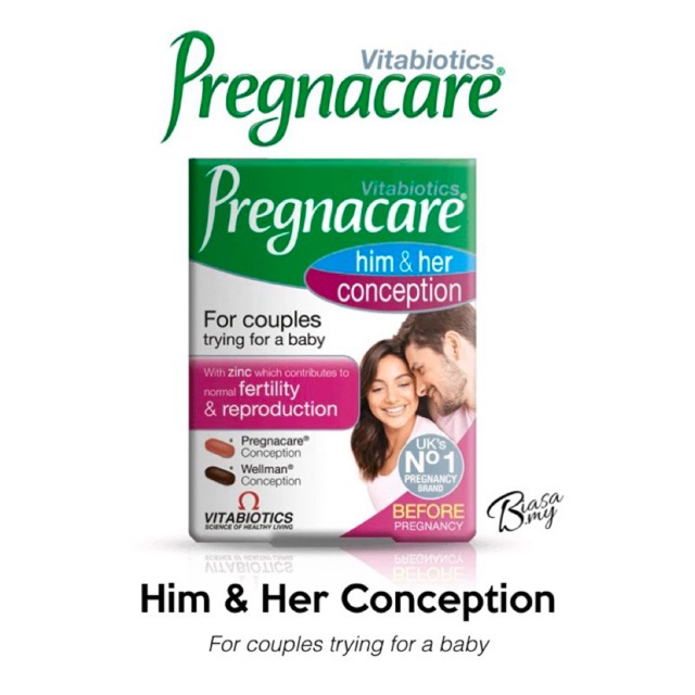 Readystock Vitabiotics Pregnacare Him And Her Conception 60 Tablets Shopee Malaysia