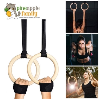 2 Wooden Gymnastic Olympic Rings Crossfit Gym Fitness Training Exercise SALE!!
