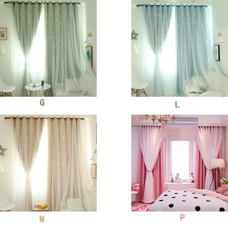 Curtains And Blinds Star Hollow Curtain Drape Romance Floor