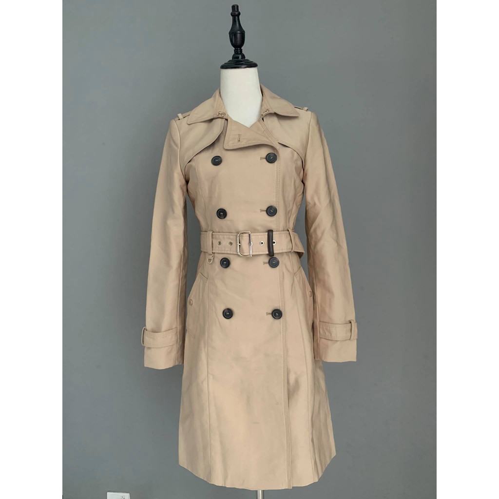 zara khaki trench coat