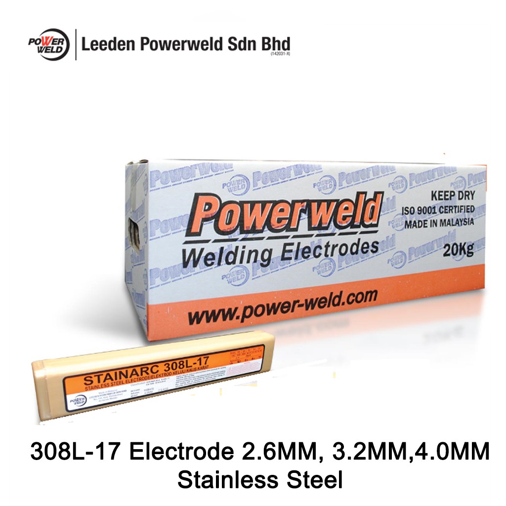 Powerweld 308L Stainless Steel Electrode Welding Rod 2.6mm 3.2mm 4.0mm