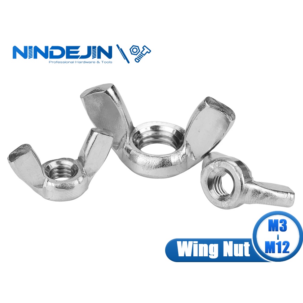 A2 STAINLESS STEEL WING NUTS BUTTERFLY NUT DIN315 M3 M4 M5 M6 M8 M10 M12 304 