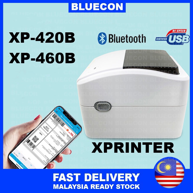 XP420B / XP460B Thermal Printer Xprinter A6 Thermal Printer USB Bluetooth Air Waybill Barcode