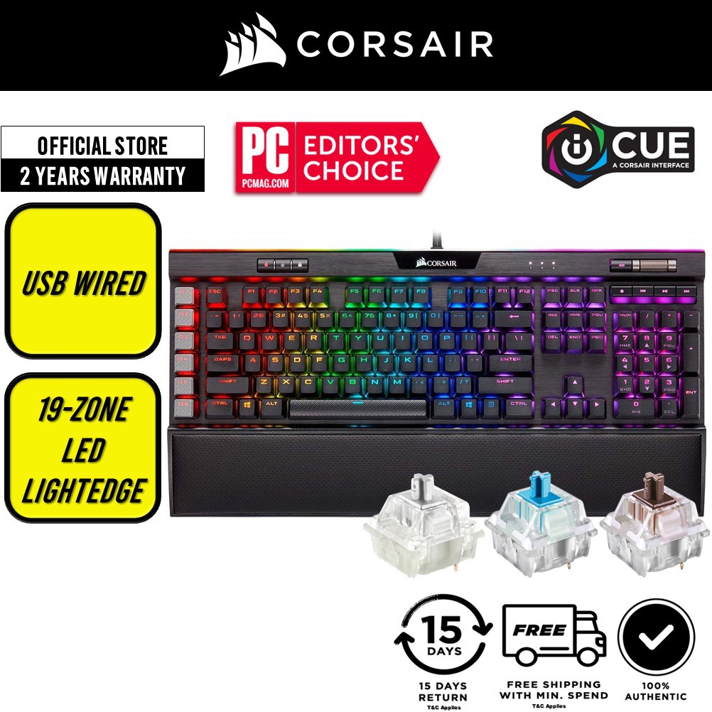 Corsair K95 Rgb Platinum Xt Mechanical Gaming Keyboard Cherry Mx Blue Brown Speed Shopee Malaysia