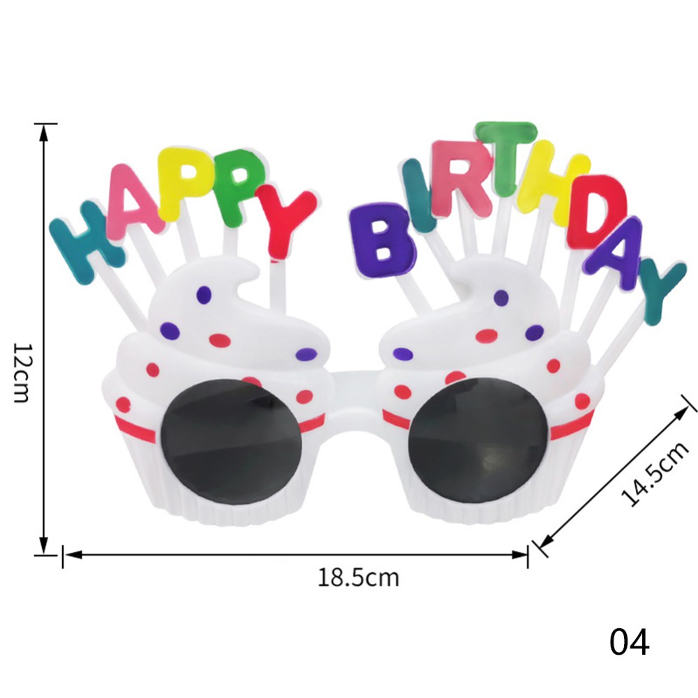 MILANDO Kid Creative Happy Birthday Glasses Happy Birthday Decor Party Supply Sun Glasses (Type 5)