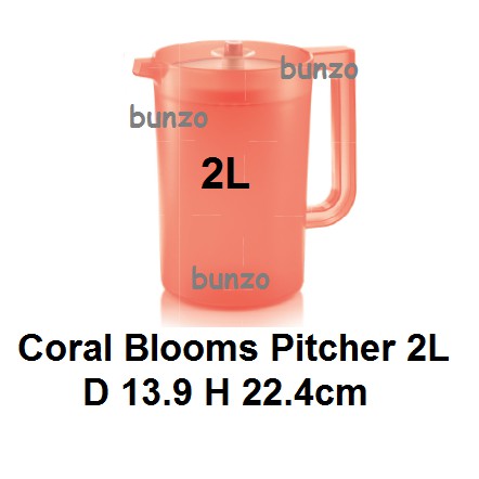 Tupperware Coral Blooms Pitcher 2L - 1pc