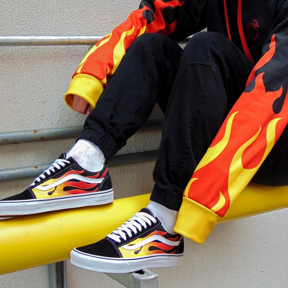 vans old school flammes