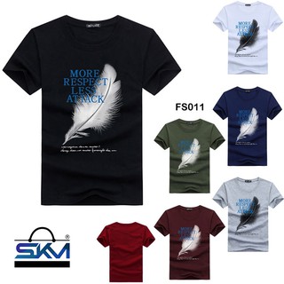 SKM Men's Clothing Shirts Short Sleeved Casual T Shirt Man FS011