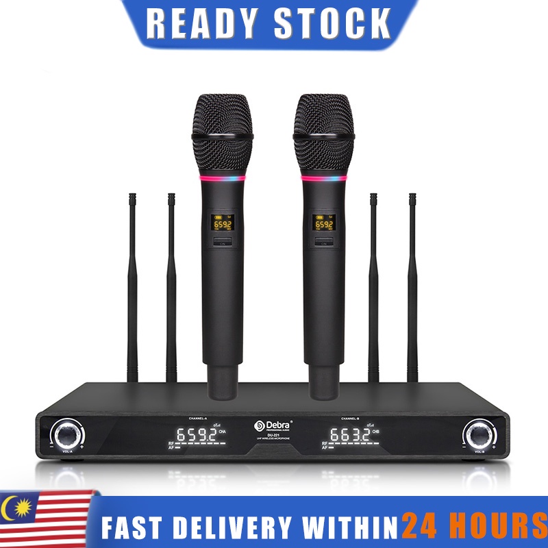 Professional UHF 2 Handheld Karaoke Wireless Microphone System Shopee