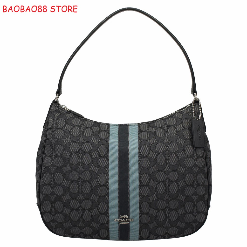 coach signature jacquard shoulder bag