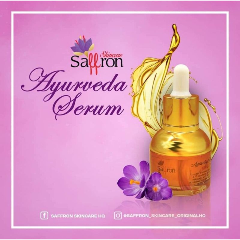 SAFFRON SKINCARE ORIGINAL AYURVEDIC NIGHT SERUM (15ml/30ml) - ORGANIC WITH AYURVEDA AND NATURAL INGREDIENTS