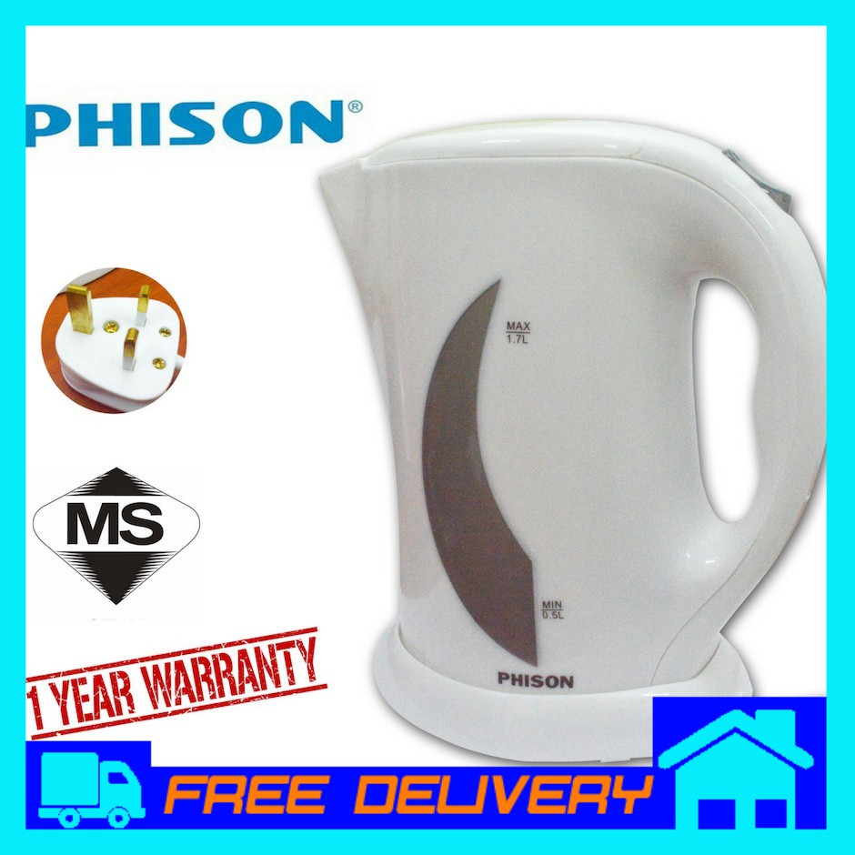 Phison Electric Jug Kettle Cerek Jug Elektrik Cerek Elektrik Masak Air 1 7 L Murah Shopee Malaysia