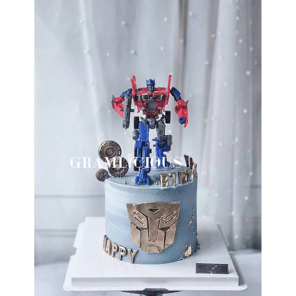 Ready Stock Transformers Optimus Prime Bumblebee Cake Topper Diy Shopee Malaysia