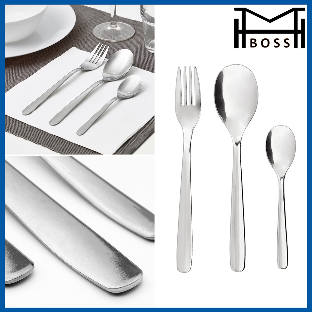 [12PIECE] IKEA CUTLERY SET MOPSIG CUTLERY SET IKEA SPOON FORK TEASPOON