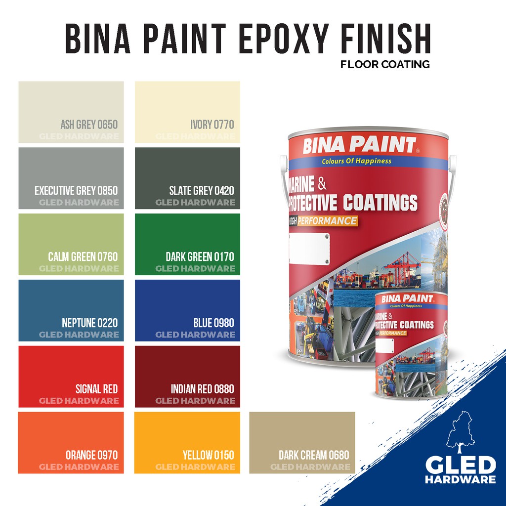 Floor Paint Bina Paint EF 6200 Epoxy Finish 5L Cat  