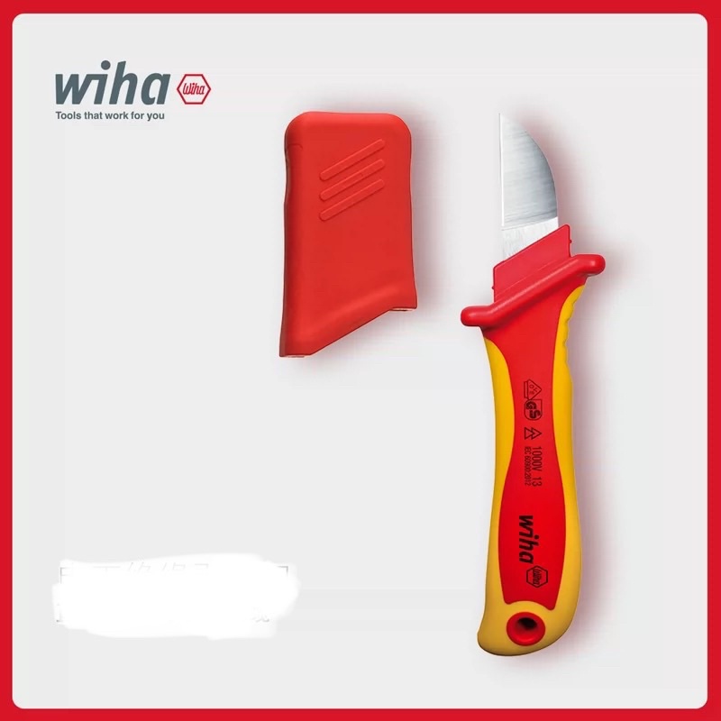 WIHA 38798 VDE Steel Cable Stripping Knife 200mm WIHA VDE 1000V
