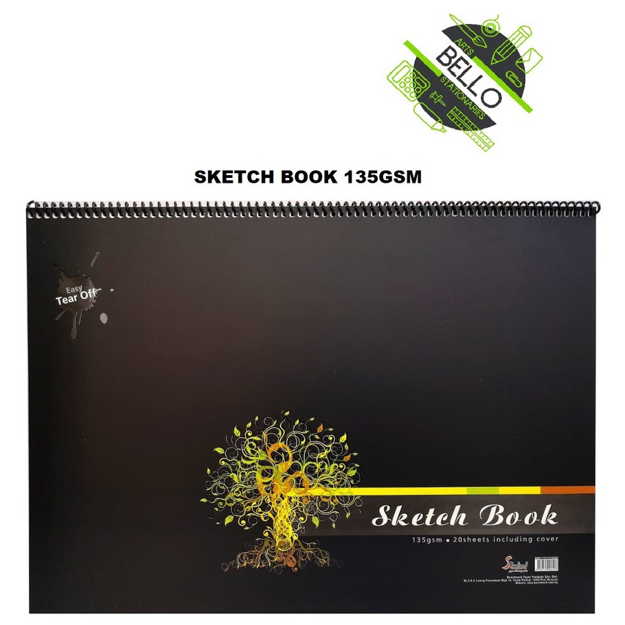 Standard Sketch Book 135gsm 20s include cover A3 / A4 Shopee Malaysia
