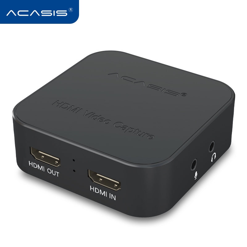 Acasis Game Capture Card Hdmi Hd Video Capture Card 4k 30p In Out 1080p 60fps For Game Video Live Stream Playstation 4 Xbox One Xbox 360 Broadcast Live Record Via Dslr Camcorder Or Action