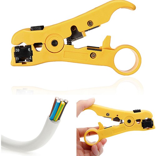 Rotary Coax Coaxial Cable Wire Cutter Stripping Tool RG58 RG6 RG59 Stripper 
