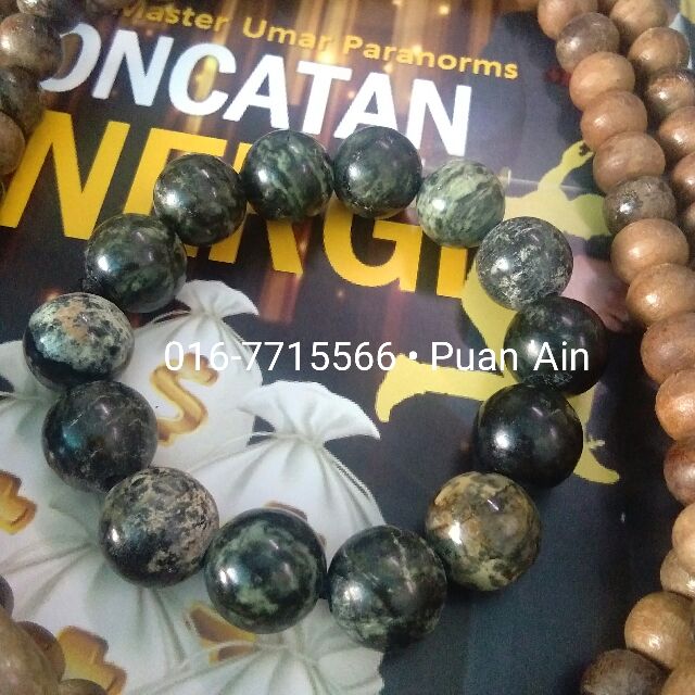 Gelang Batu Buluh Tabasheer Serpentinite Tok Wali Bracelet