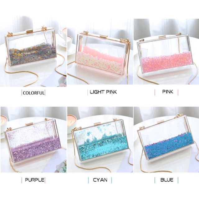 transparent clutch bag