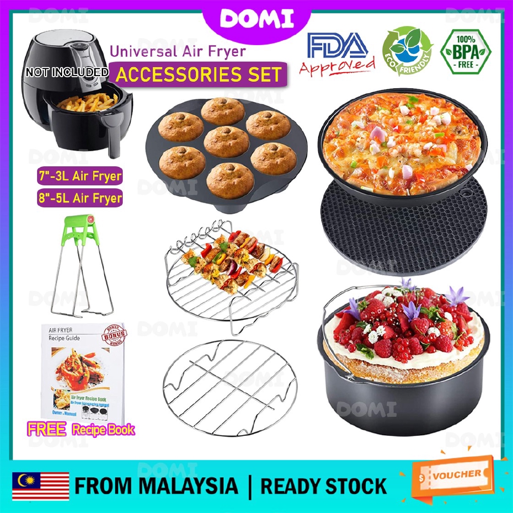 DOMI CLEAR STOCK FDA Approved 5.3Qt6 Qt Air Fryer Accessories Pizza