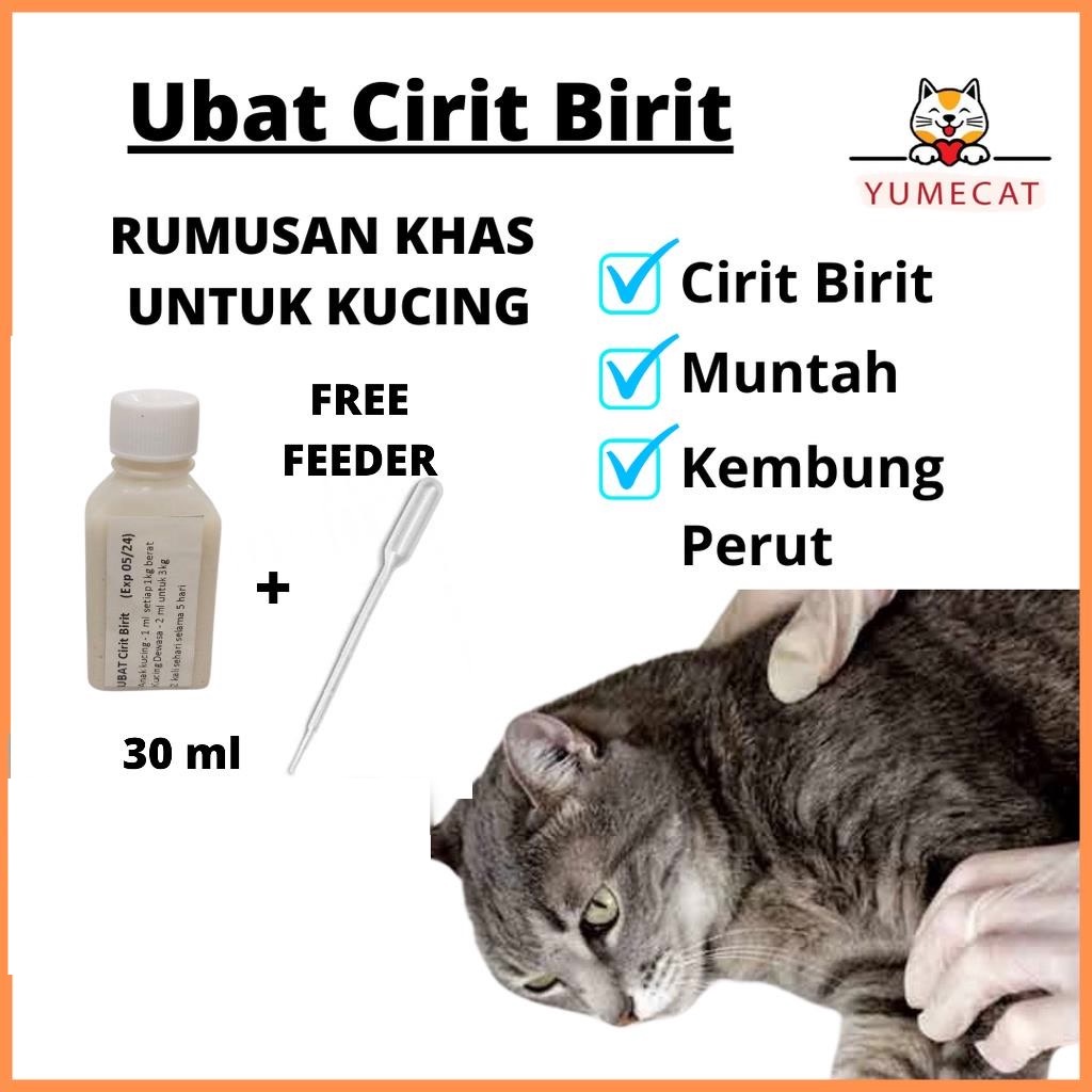 Yumecat Ubat Cirit Birit Kucing Arnab Sakit Perut Ubat Angin 30ml Shopee Malaysia