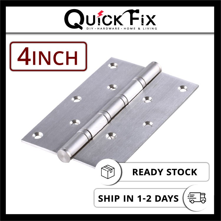 QuickFix Iron Steel Nylon Door Hinges 4 Inch Metal Besi 