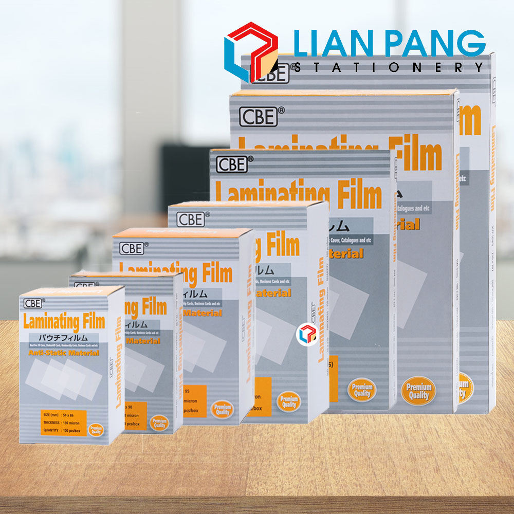 CBE Laminating Film 7 Sizes Available 100 Sheets Shopee Malaysia