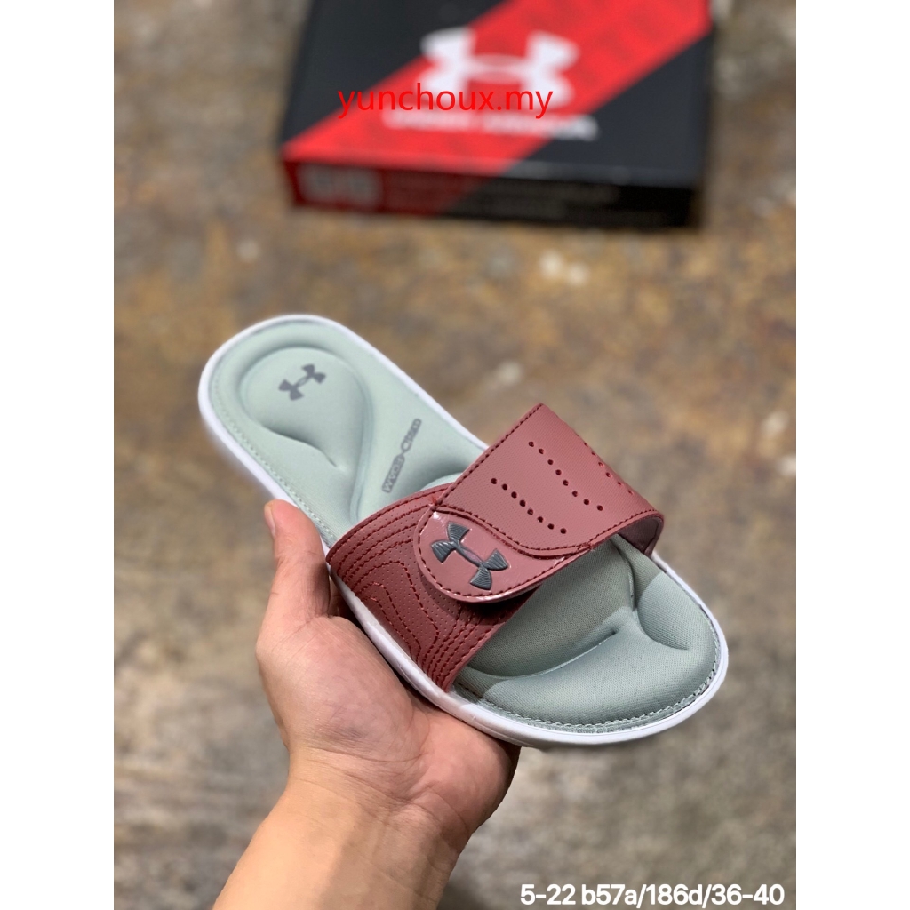 under armour leather flip flops