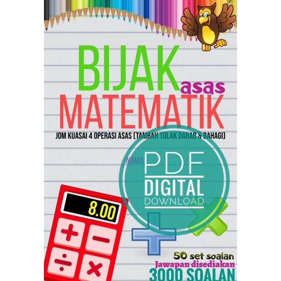 Latihan Matematik Congak 3000 Soalan Dan Jawapan Pdf Bijak Asas Free Shipping Shopee Malaysia