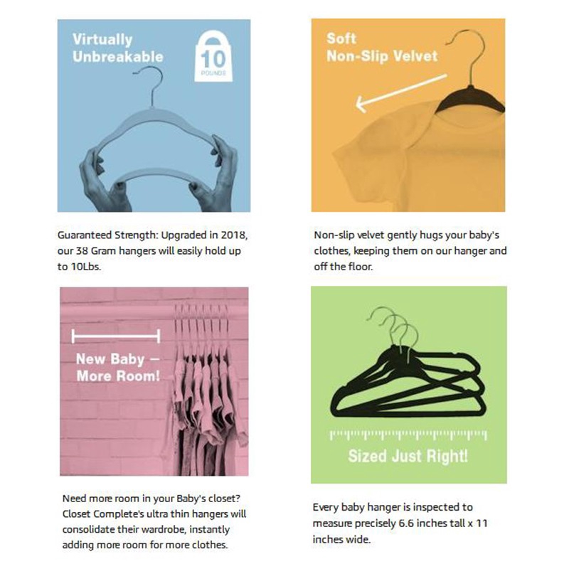 closet complete baby velvet hangers