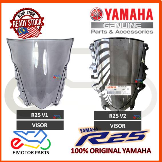 R25 WINDSHIELD VISOR YZF R25 V2 V1 WIND SCREEN 100% ORIGINAL YAMAHA 1WD ...