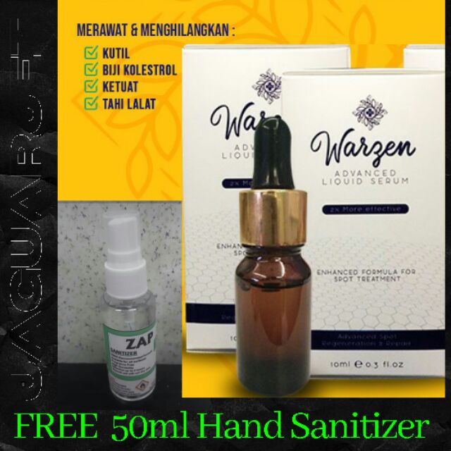 FREE ZAP SANITIZER 50ml EVERYDAY POSTAGE WARZEN 100% 